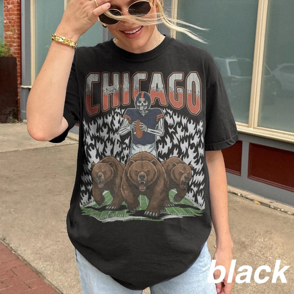 Vintage Chicago Football Shirt Bears Tee Retro Game Day Top